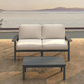 Patio Furniture Set 2 Seats, HDPE Outdoor Sectional by PatioKingdom
