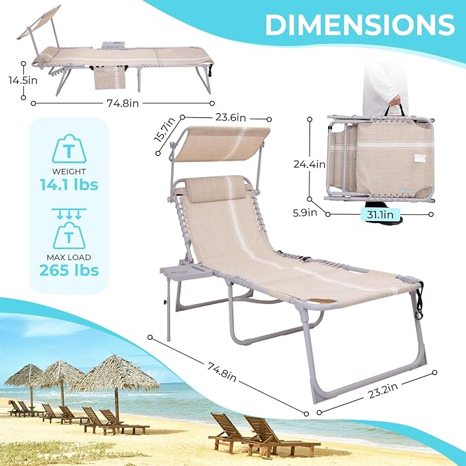 #WEJOY 4 in 1 Tanning Chair - Image 3