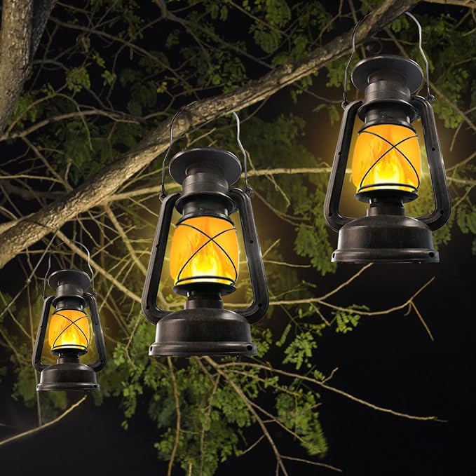 Solar Lantern Outdoor Waterproof, LED Vintage Flickering Flame Solar Lights - Image 8