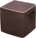 QILLOWAY Indoor/Outdoor Inflatable Stool, Ottoman Pouf Cube 16", All Weather by QILLOWAY