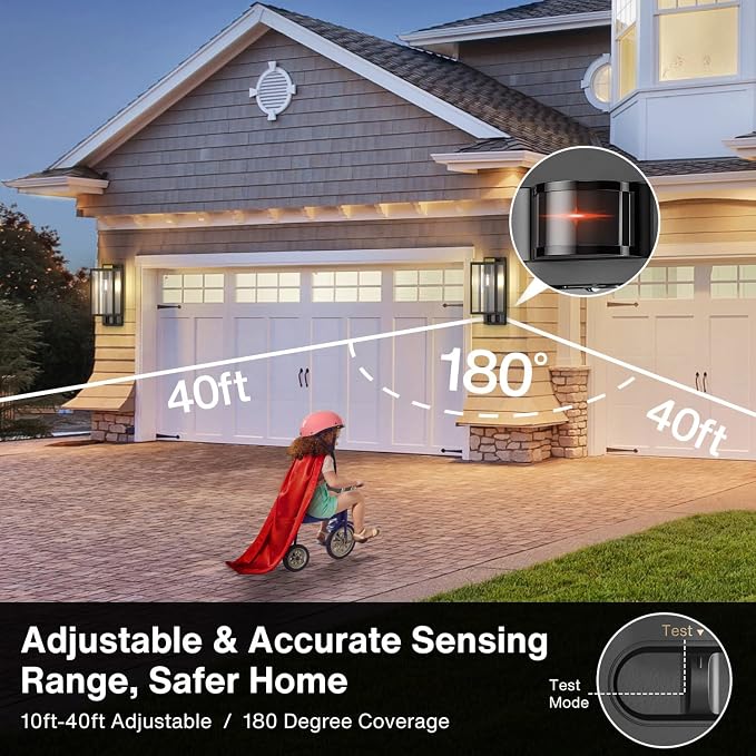 Motion Sensor Outdoor Wall Lights, Dusk to Dawn Outdoor Lighting, Modern Wall - Image 5