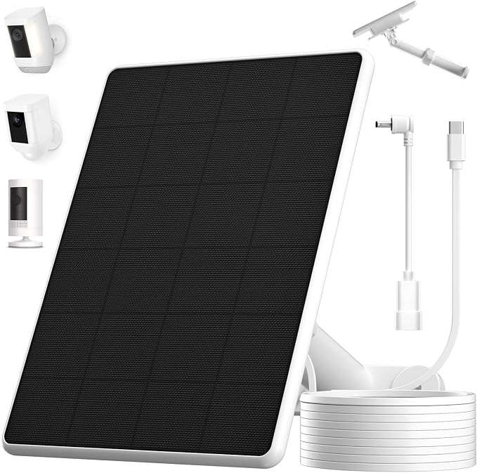 6W Solar Panel for Ring Spotlight Cam Battery & Stick Up Cam Battery, by Unknown