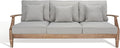 SAFAVIEH Outdoor Couture Collection Martinique Natural/Grey Solid Wood Patio by SAFAVIEH