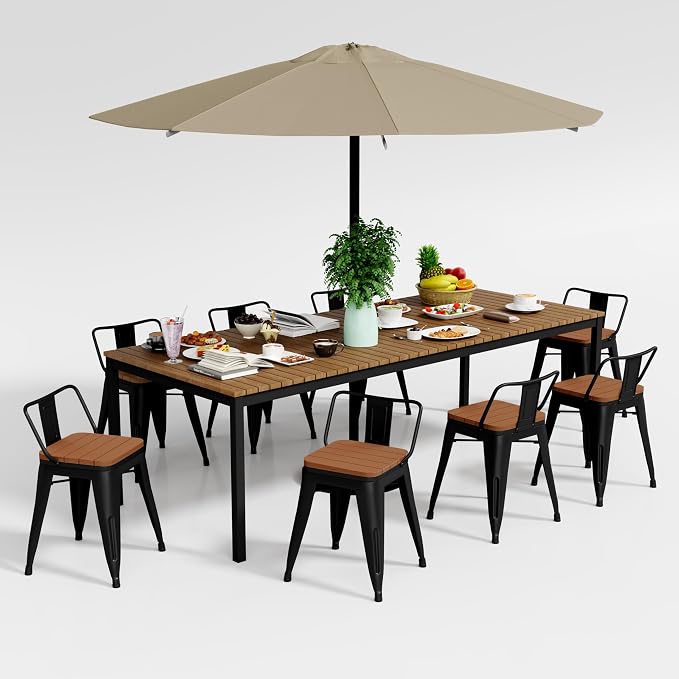 Andeworld 18 inch Outdoor Metal Patio Stools Set of 4, Farmhouse Kitchen - Image 7