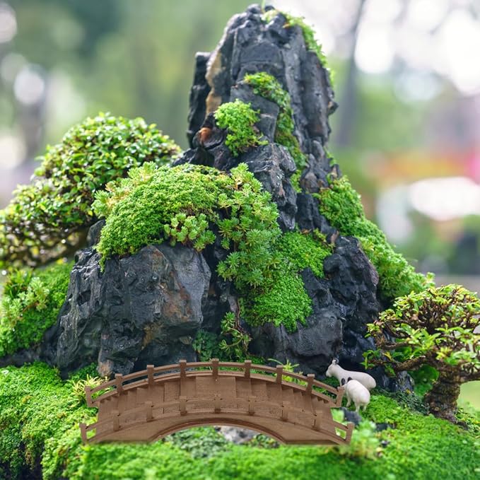 Miniature Wooden Arch Bridge Figurine - Image 9