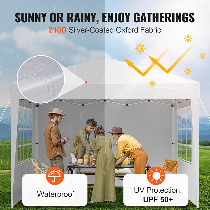 VEVOR Pop Up Canopy, 10 x 10 FT Instant Canopy Portable Gazebo - Image 3