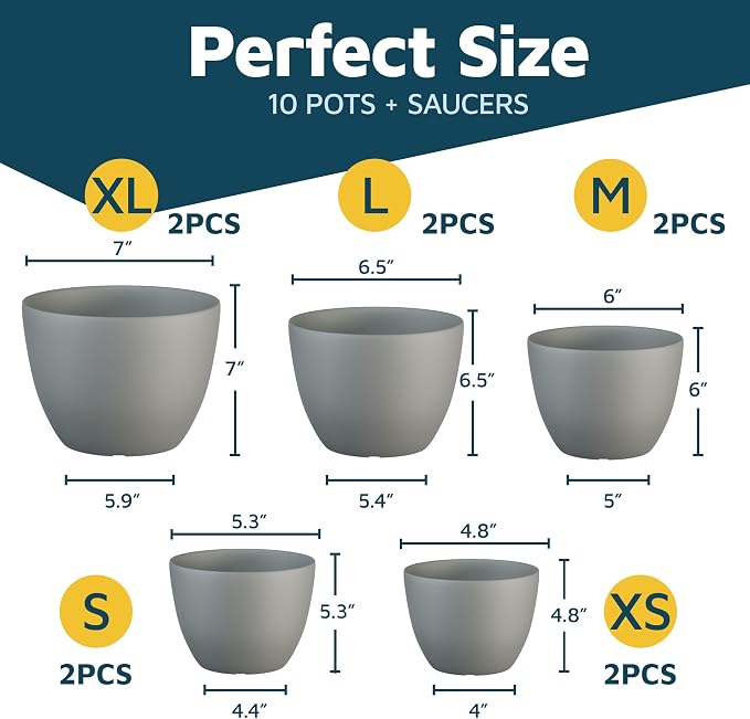 Planter Pots with Drainage Holes - Image 2