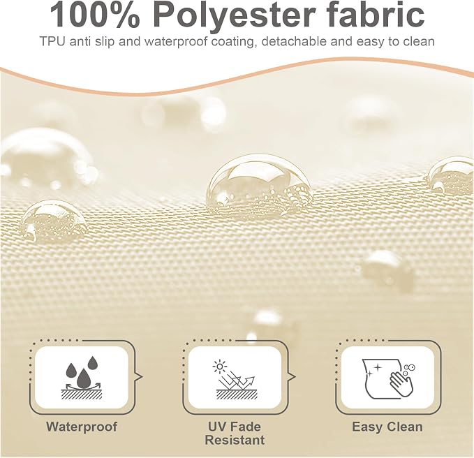Outdoor Sunproof Waterproof Round Bed Cover, Replacement Patio Furniture Daybed - Image 3