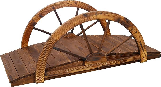 Wooden Garden Bridge, Wood Garden Bridge - Image 4
