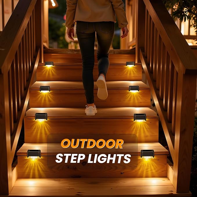 APONUO Solar Deck Lights 16 Pack, Solar Lights Outdoor Waterproof Led Solar - Image 4
