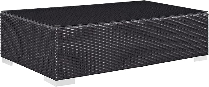 Modway Convene Wicker Rattan Outdoor Patio Coffee Table in Espresso by Modway
