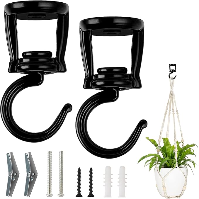 Mkono Ceiling Hooks for Hanging Plants, Heavy Duty Metal Plant Hanger for Drop by Mkono