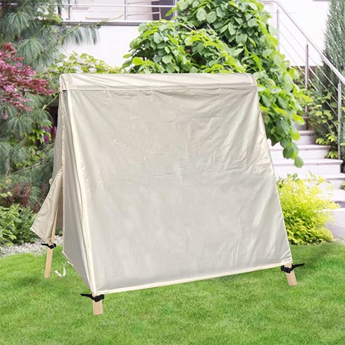 Patio Swing Cover A-Frame Swing Covers Waterproof 3 Seat UV Resistant Weather - Image 6