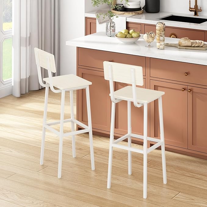 GILLAS Set of 2 Bar Stools, Tall Bar Stool by GILLAS