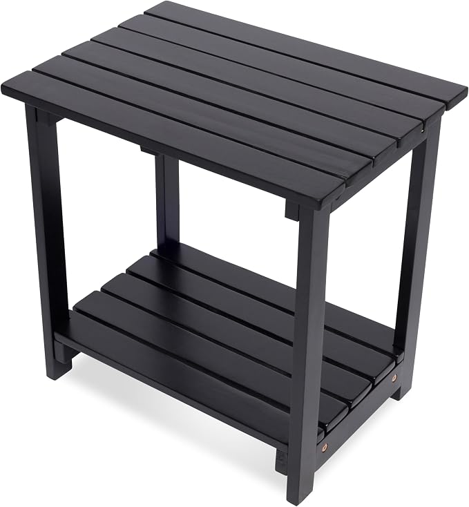 Shine Company Indoor/Outdoor Providence Rectangular Acacia Wooden Side Table by ShineCompany