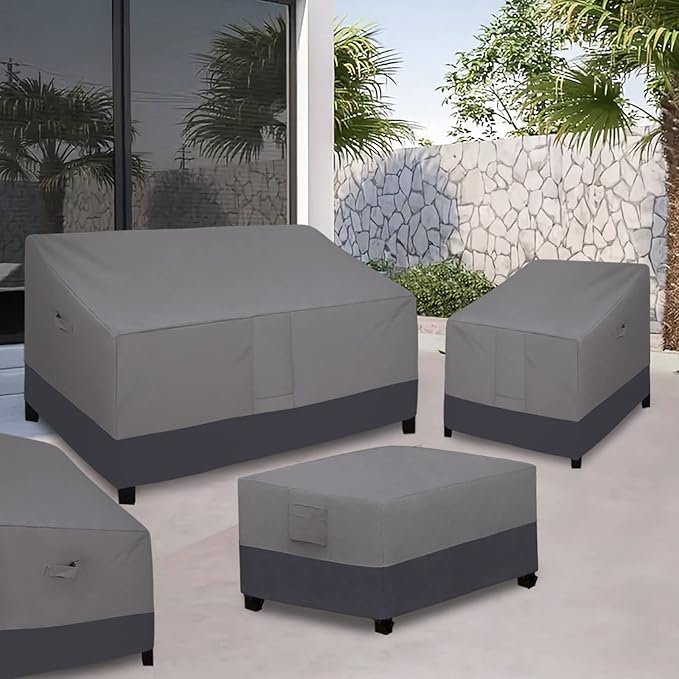 Easy-Going Patio Coffee Table Cover Small Outdoor Rectangular Furniture Ottoman - Image 7