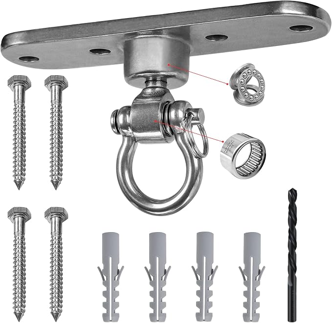 Swing Hanger Heavy Duty Anti-Rust 180° & 360° Bearings1500 lb Capacity Smooth by Dakzhou