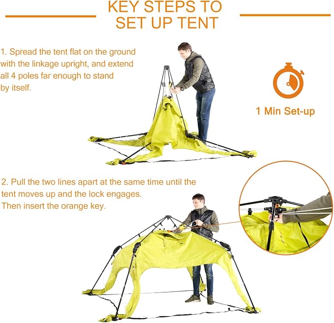 8.2'x8.2' Pop Up Canopy Tent, 3 Minutes Quick Setup Instant Canopy - Image 6