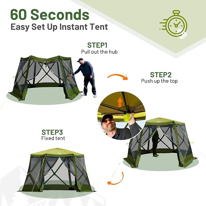 TIMBER RIDGE Easy Pop Up Gazebo Canopy Tent - Image 2