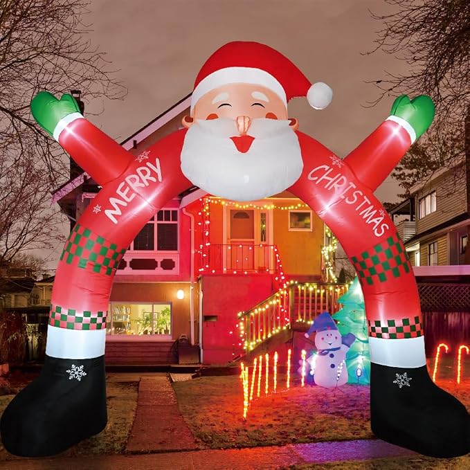 11 FT Christmas Inflatable Archway Decorations, Christmas Inflatable Santa by WODMAZ