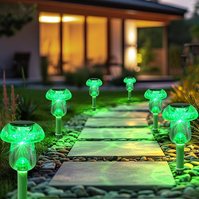 Solar Lights Outdoor, St Patricks Day 8 Pack Mushroom Landscape Lights - Image 5