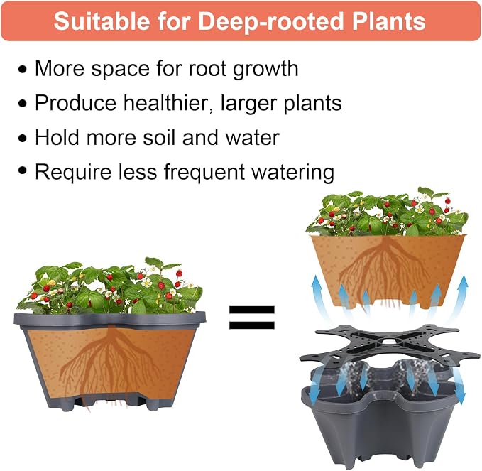 GameXcel Vertical Planter 7 Tier Stackable Planters Garden Planters Strawberry - Image 6