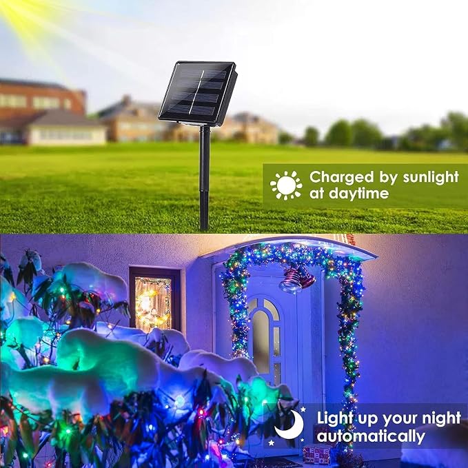 Solar String Lights Outdoor, 4 Pack 288FT 800 LED Solar Twinkle Lights - Image 2