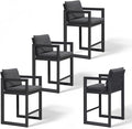 PURPLE LEAF Outdoor Counter Height Bar Stools Set of 4 27 Inch Modern Aluminum by Unknown
