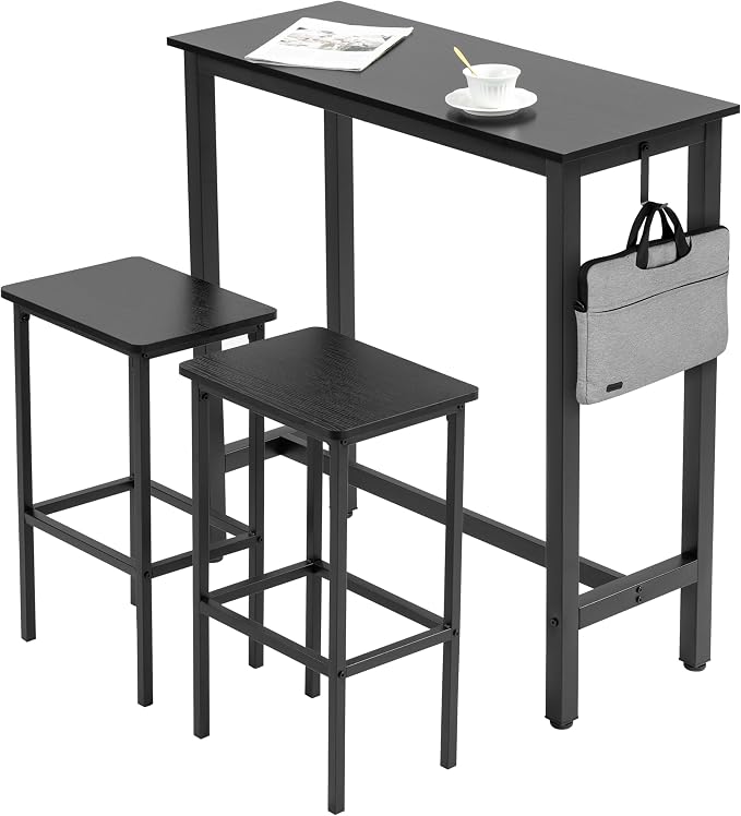 Finnhomy Bar Table Set, 39.3" Pub Table High Top Table, Rectangular Bar Height by Finnhomy