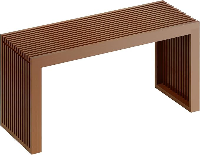 Bamboo Dining Bench Indoor Long Entryway Shoe Rack Bench, Outdoor Modern Wood by HEALTHYYOU