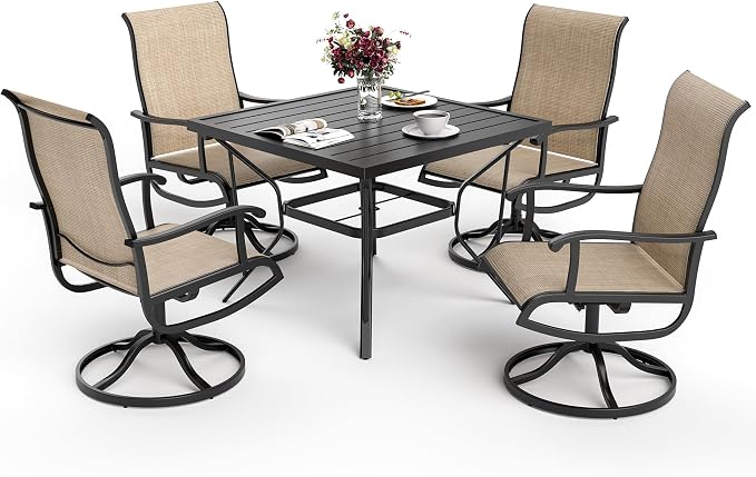 Pamapic Textilene Outdoor Dining Chair 1 Piece by Pamapic