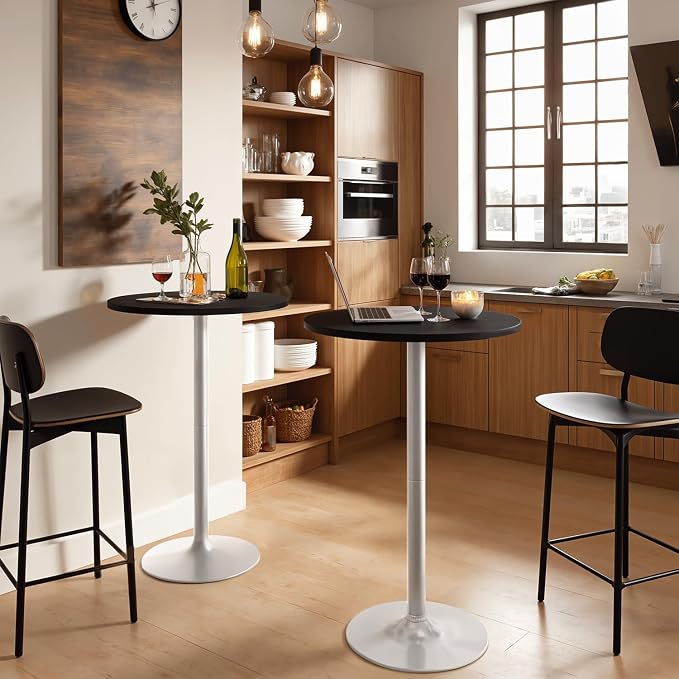 Furmax Bistro Pub Table Round Bar Height Cocktail Table - Image 2