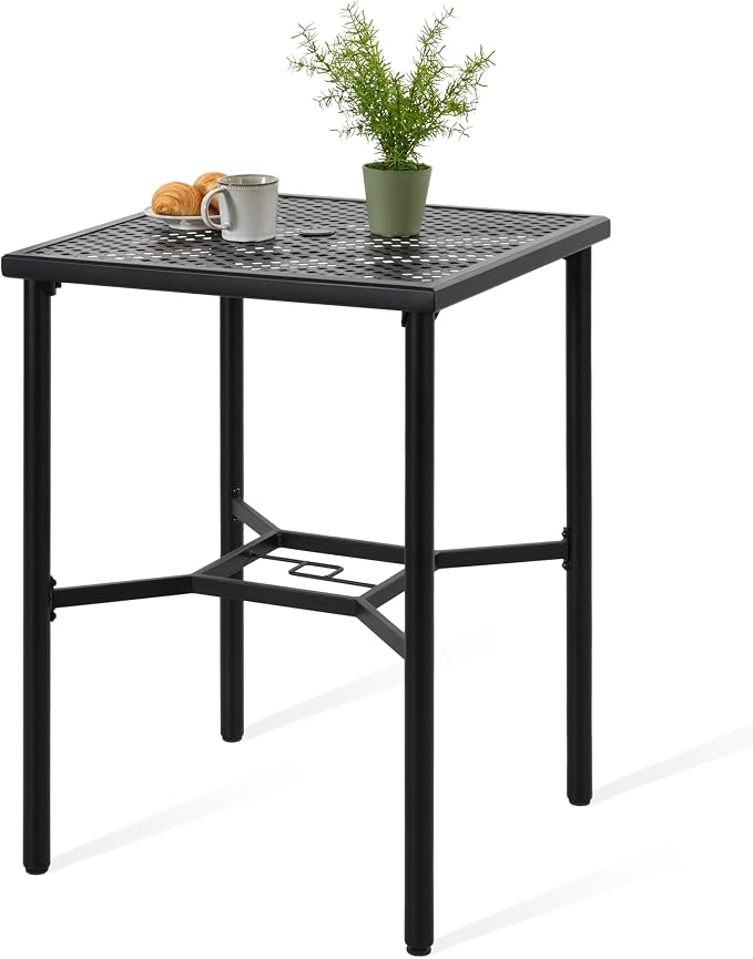 NUU GARDEN 3-Piece Outdoor Bar Set, 2 Swivel Stools - Image 8