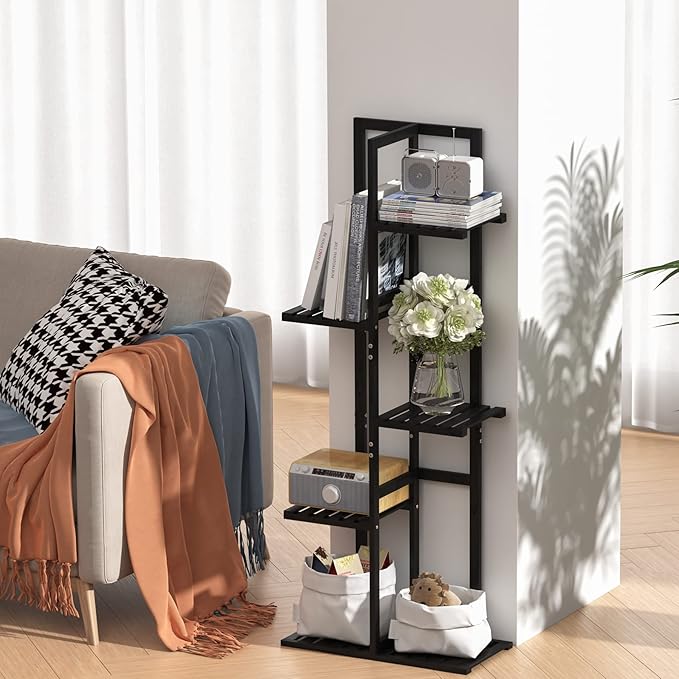 Laiensia 5 Tier Bamboo Plant Stand Rack 6 Potted Multiple Flower Pot Holder - Image 4