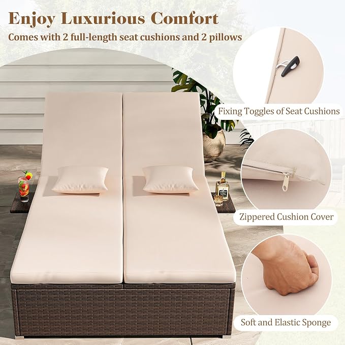Tangkula Outdoor Rattan Daybed - Image 4