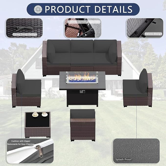 11 Pieces Patio Furniture Set - Image 6
