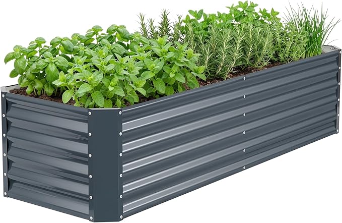 ZORMY 6×2×1.4ft Galvanized Raised Garden Bed Kit, Metal Planter Boxes Outdoor - Image 9