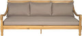 Safavieh Outdoor Collection Pasadena Brown /Taupe Acacia Wood Cushioned Daybed by SAFAVIEH