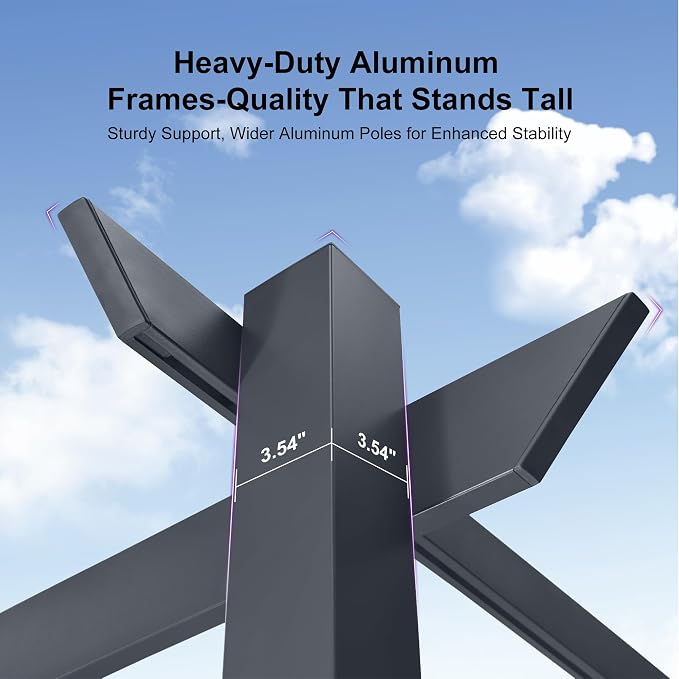 PURPLE LEAF 10' x 13' Aluminum Outdoor Pergola Retractable Pergola - Image 7