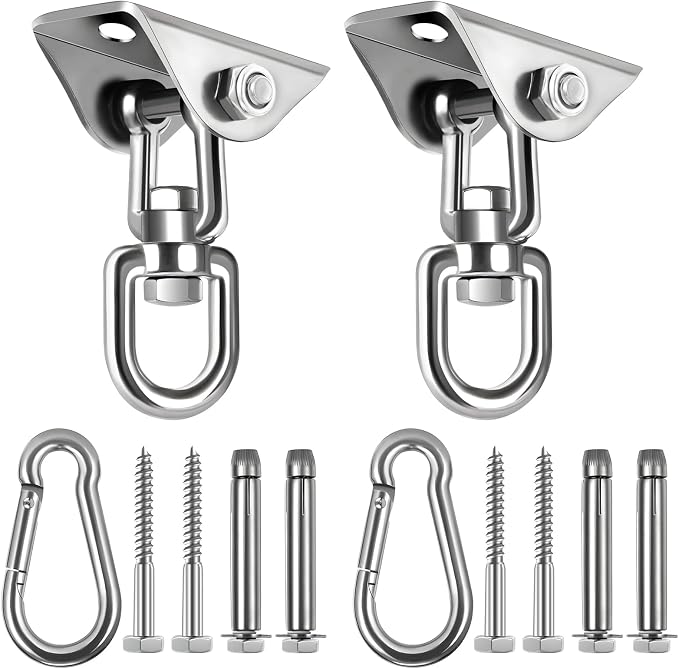 2-Pack Hammock Hanging kit, 360°Rotating 1200 lb Capacity Heavy Duty, Hanger & by Unknown