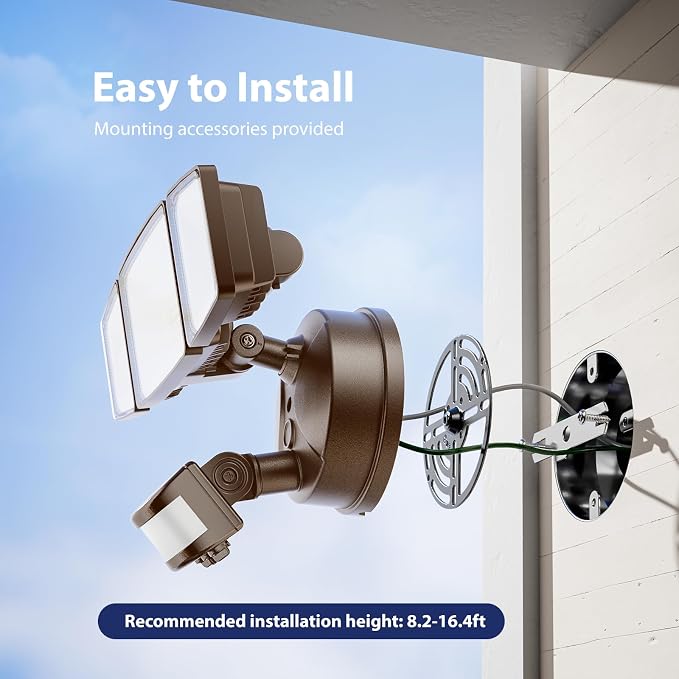 Onforu 75W LED Flood Light Motion Sensor Outdoor, 7000lm Dusk to Dawn Flood - Image 8
