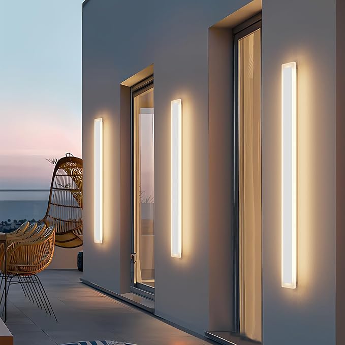 2 Pack 39.4In Long Outdoor Wall Light, Modern Outdoor Wall Sconces IP65 - Image 2