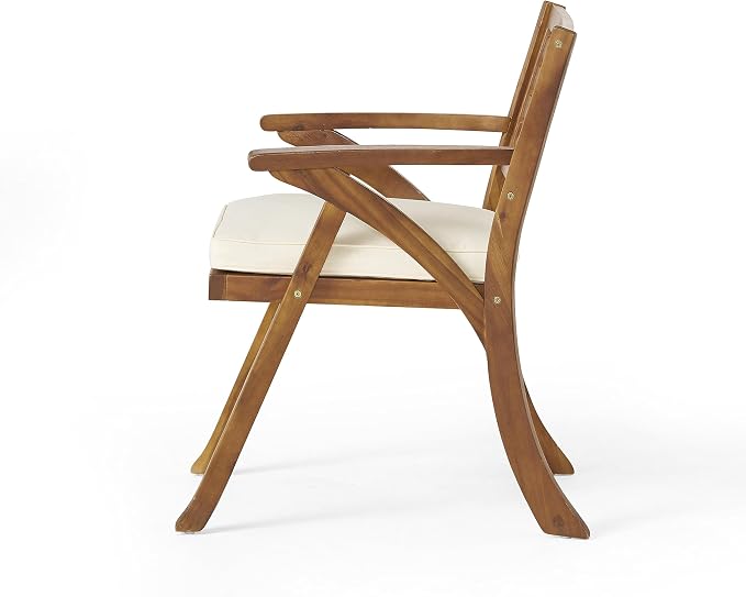 Christopher Knight Home Hermosa Acacia Wood Dining Set, 5-Pcs Set, Teak Finish - Image 12