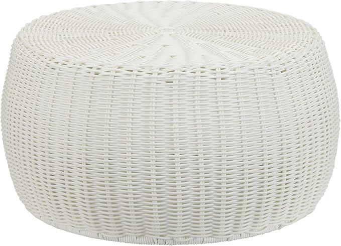 Resin Wicker Storage Stool or Side Table by HouseholdEssentials