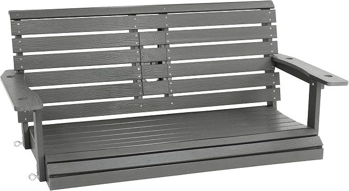 Poly Lumber 2-Seat Porch Swing, HIPS 4.5-Feet Bench Swing - Image 8