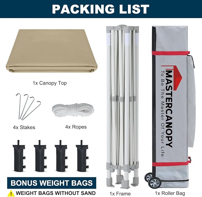 MASTERCANOPY Pop Up Canopy Tent Commercial Grade 10x10 Instant Shelter - Image 8