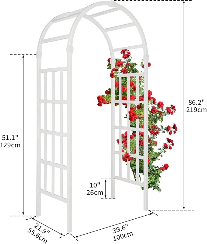 Outvita PVC Garden Arbor, Arch Trellis - Image 2