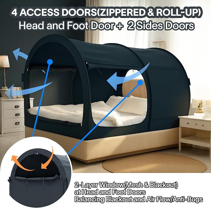 Alvantor® Bed Canopy Bed Tents Dream Tents Privacy Space Twin Size Sleeping - Image 6