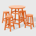 WestinTrends Malibu 5-Piece HDPE Outdoor Patio Dining Bar Bistro Table Set by WestinTrends