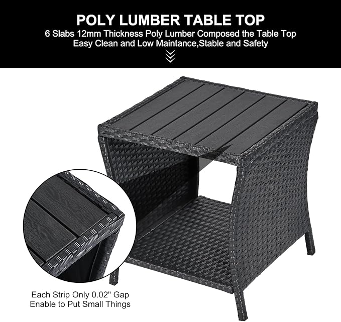 Outdoor Side Table Small Outdoor End Table - Image 6